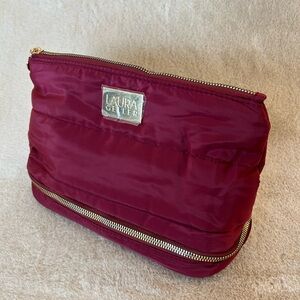 Laura Geller Deep Red Cosmetic Bag